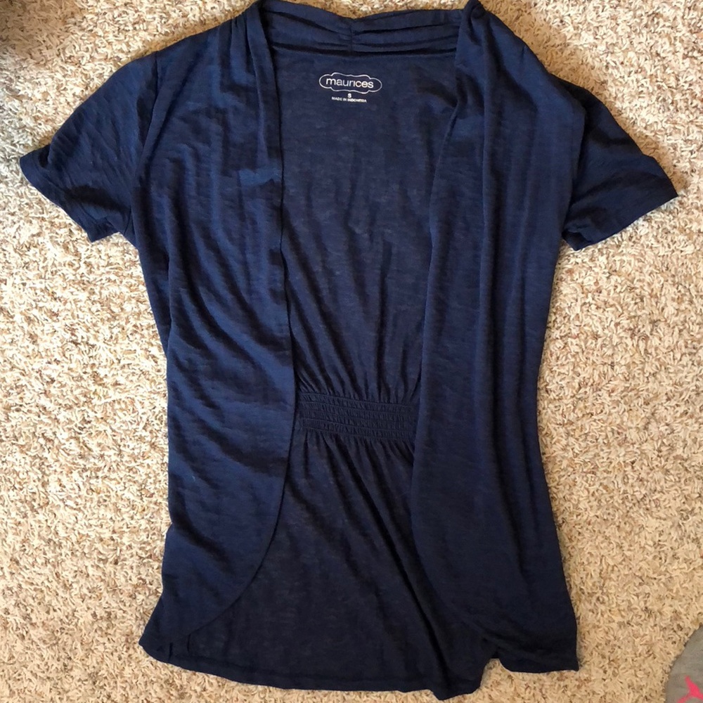Maurices Short Sleeve Cardigan Top